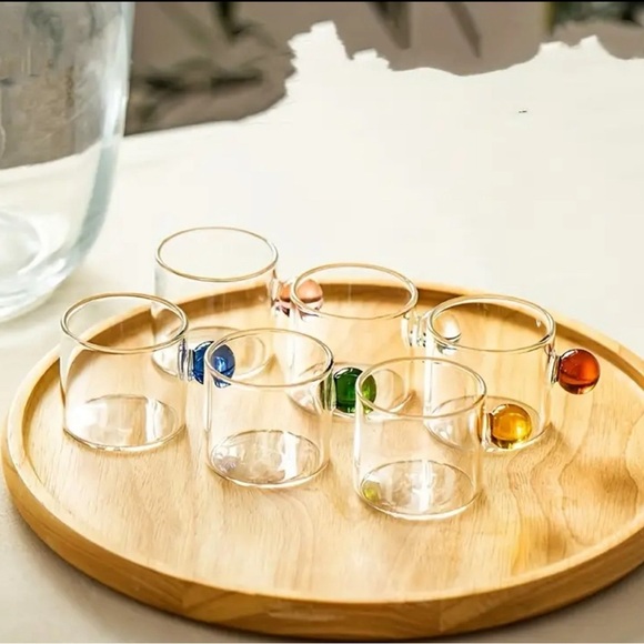 Multicolored Set of 6 expresso glasses - Picture 2 of 7